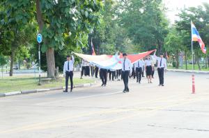 7. กิจกรรมเชิญธงชาติเนื่องในวันพระราชทานธงชาติไทยและครบรอบ 100 ปี ธงชาติไทย วันที่ 28 กันยายน 2560  ณ บริเวณเสาธงหน้าอาคาร 1 (อาคารสำนักบริการวิชาการและจัดหารายได้) 