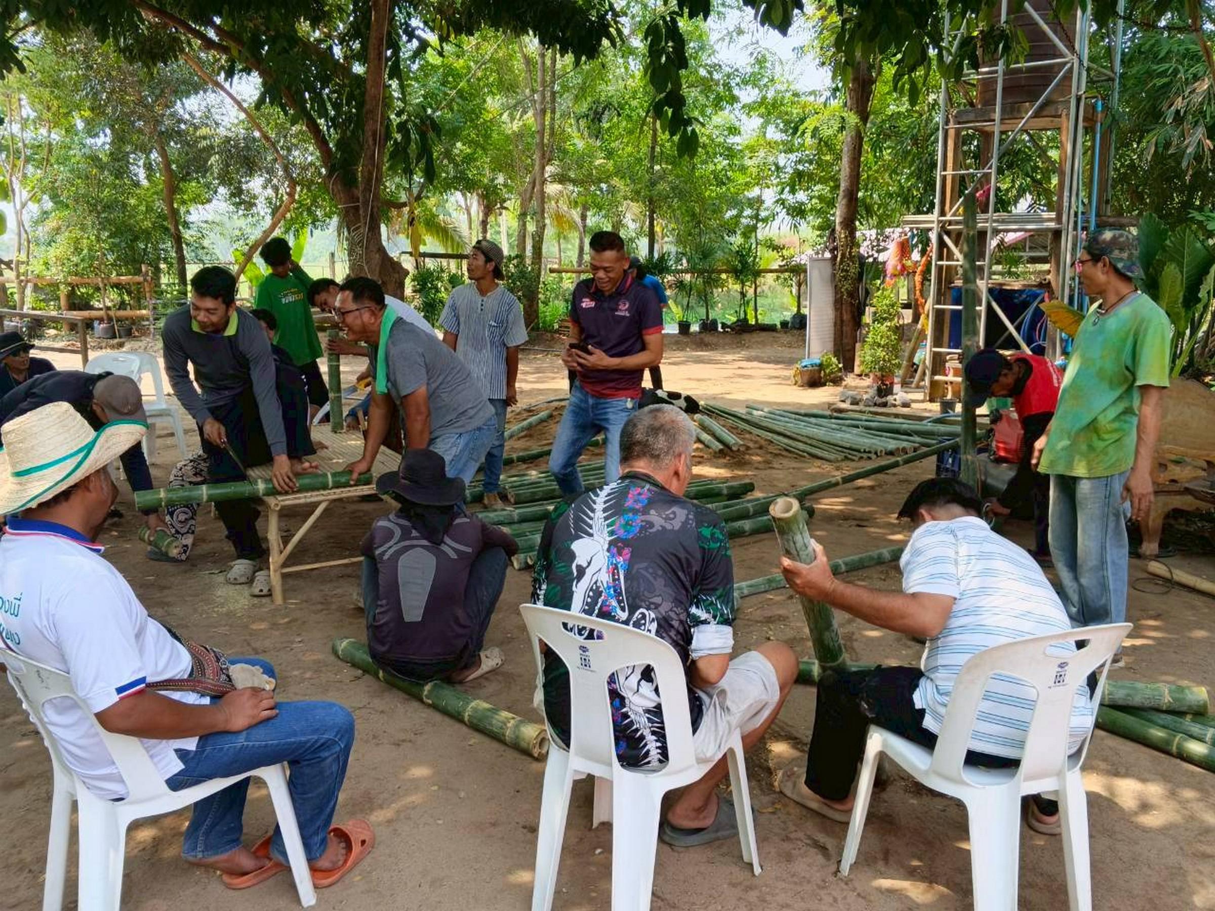 11. อบรมฝึกปฏิบัติการทำแคร่ไม้ไผ่ วันที่ 21 เมษายน 2569