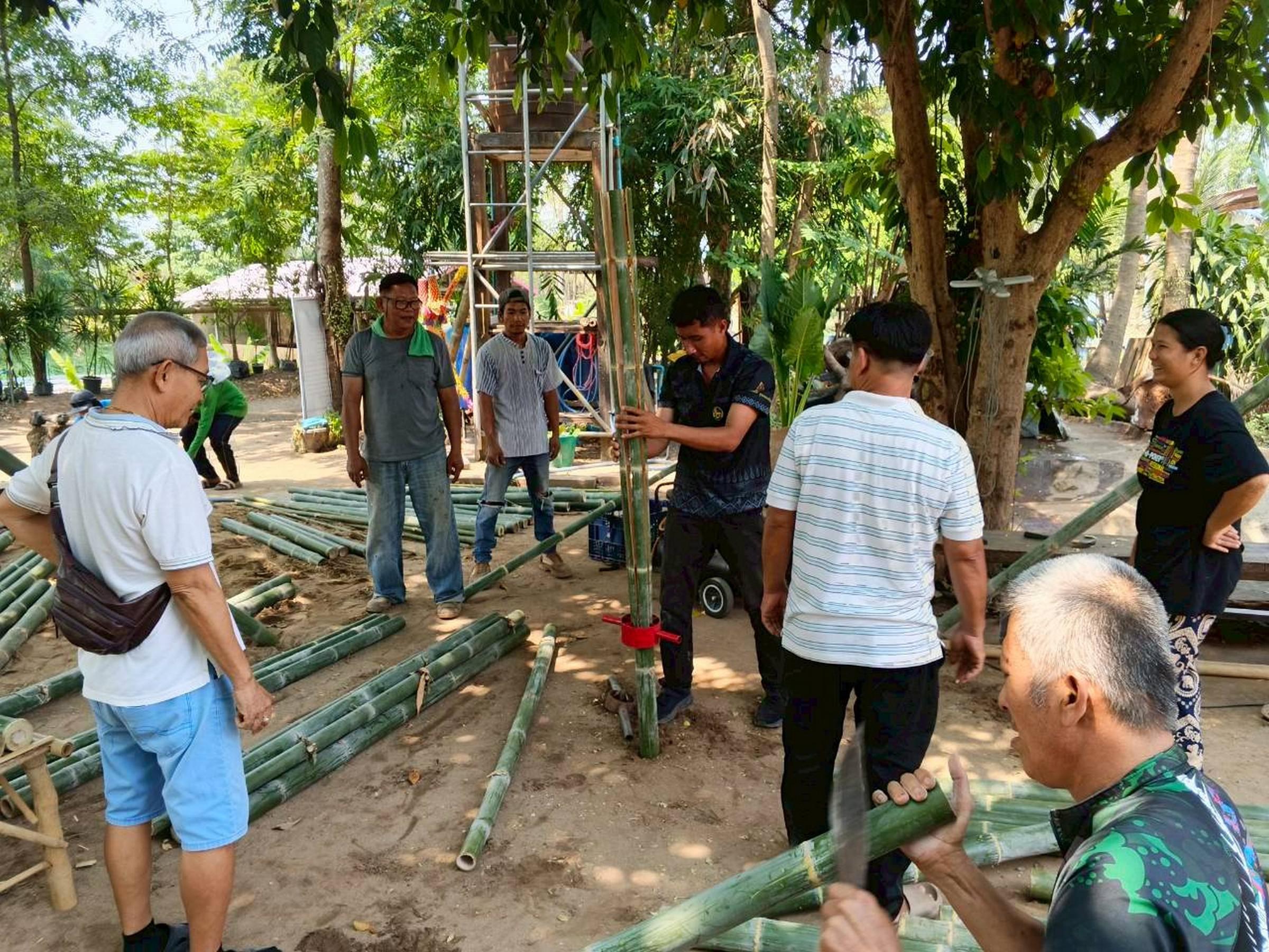 15. อบรมฝึกปฏิบัติการทำแคร่ไม้ไผ่ วันที่ 21 เมษายน 2569